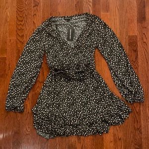 Streetwear Society Floral knit long sleeve dress